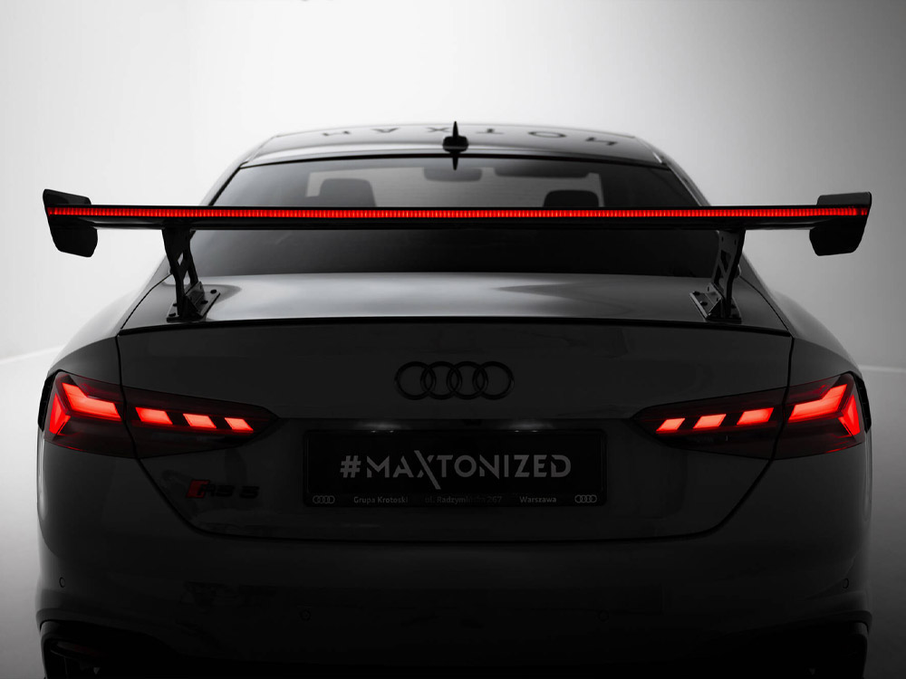 Carbon Spoiler With External Brackets Uprights V.2 + LED Audi A5 / A5 S-Line / S5 / RS5 Coupe F5 / F5 Facelift - 5 