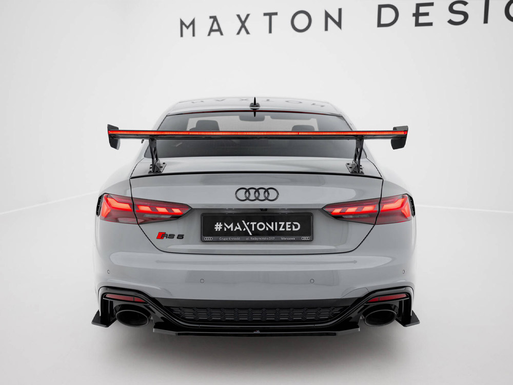 Carbon Spoiler With External Brackets Uprights V.2 + LED Audi A5 / A5 S-Line / S5 / RS5 Coupe F5 / F5 Facelift - 6 